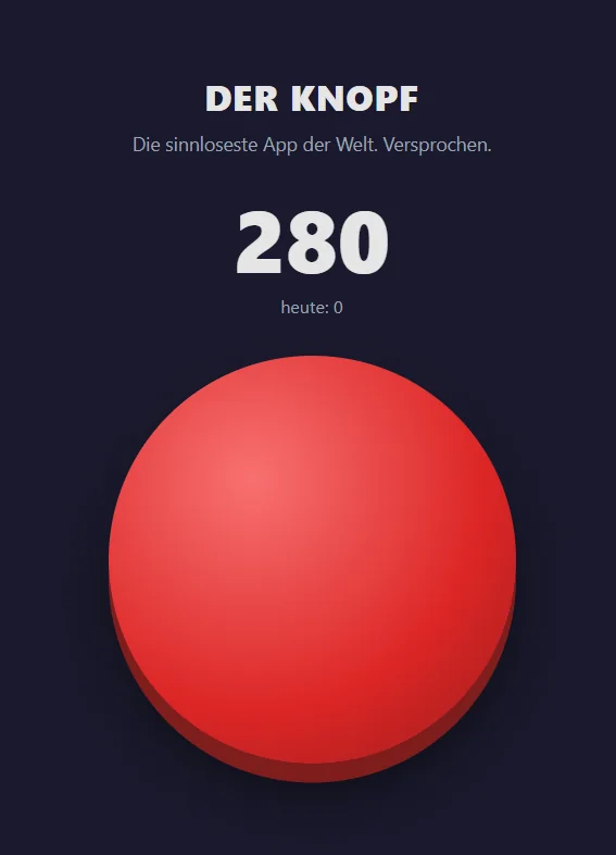 Der Knopf – die sinnloseste App der Welt