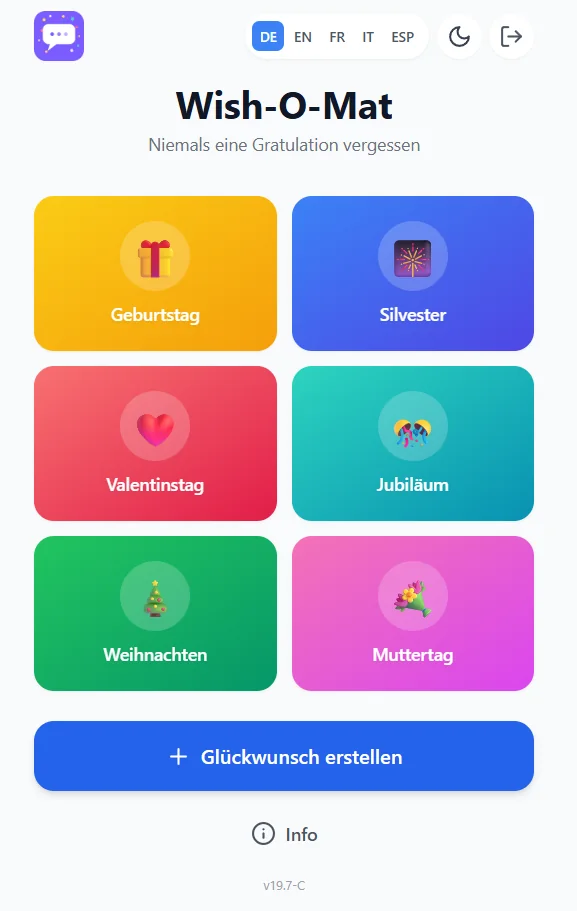 Wish-O-Mat – Glückwünsche für jeden Anlass